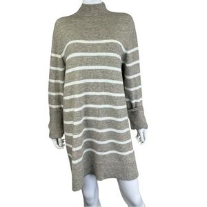 Z SUPPLY NWT Beige Striped Sweater Dress Size S H0437